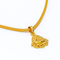 Graceful Dainty 22k Gold Lakshmi Pendant
