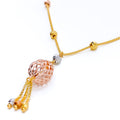 Magnificent Mesh Drop 22K Gold Necklace