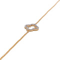 Priceless Modish Diamond + 18k Rose Gold Bracelet 