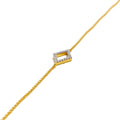 Sparkling Sleek Geometric Diamond + 18k Gold Bracelet