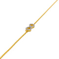 Luminous Infinity Loop Diamond + 18k Gold Bracelet 