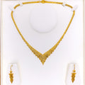 Modern Mesh 22K Gold Necklace Set
