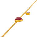 lovely-heart-21k-gold-cz-bracelet