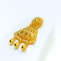 Dainty Dangling Tasseled 22k Gold Necklace Set