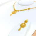 Graceful Crescent 22k Gold Necklace Set
