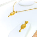 Unique Laced Marquise 22k Gold Necklace Set