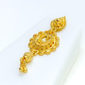 Beaded Flower Inspired 22k Gold Necklace Set