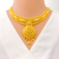 Refined Glamorous 22k Gold Necklace Set 