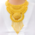 Extravagant Regal 22k Gold Bridal Necklace Set 