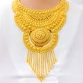 Extravagant Regal 22k Gold Bridal Necklace Set