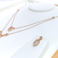 Gorgeous Layered Diamond + 18k Gold Necklace Set 