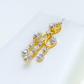 Regal Charming Diamond + 18k Gold Necklace Set 