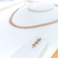 Eclectic Glimmering Diamond + 18k Gold Necklace Set 