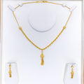 Fancy Twisted Rope Orb 22k Gold Necklace Set
