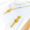 Elegant Signature Heirloom 22k Gold Drop Necklace Set 