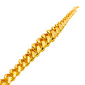 High Gloss Graduating 22K Gold Men's Bracelet 