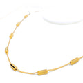 Majestic Long Barrel 22K Gold Necklace