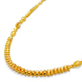 Beautiful Etched 22k Gold Long Necklace 