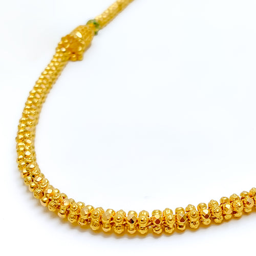 Decadent Chandelier 22k Gold Long Necklace 