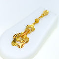 Reflective Floral 22k Gold Necklace Set 
