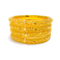 Sophisticated Royal 21k Gold Netted Bangles