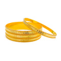 Faceted Eternal Radiant 21k Gold Bangles