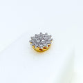 Magnificent Flower Diamond Studded + 18k Gold Pendant Set