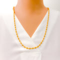 Graceful Iconic 22k Gold Tulsi Mala - 26"