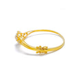 Luminescent Glimmering Diamond + 18k Gold Bangle Bracelet