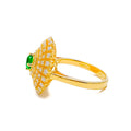 delightful-domed-flower-18k-gold-diamond-statement-ring