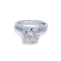 Impressive Round Diamond + 14k Gold Dual Band Ring