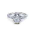 Majestic Oval Diamond + 14k White Gold Ring