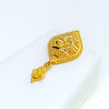 Delightful Marquise Flower 22k Gold Pendant Set 