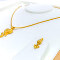 Exclusive Heart Shaped 22k Gold Pendant Set 