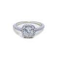 Exclusive Princess Cut Diamond + 14k White Gold Ring 