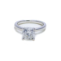 Lovely Princess Cut Diamond + 14k White Gold Ring 