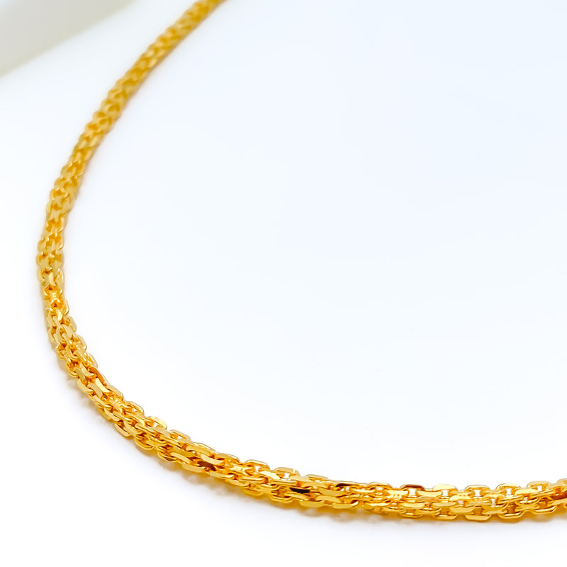 Reflective Hollow Square Link Chain 