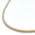 Square Bead 22K Two-Tone Gold Chain