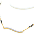 Sleek Timeless Diamond + 18k Gold Mangal Sutra