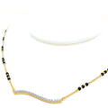 Sleek Timeless Diamond + 18k Gold Mangal Sutra