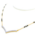 Modern Sparkling Diamond + 18k Gold Mangal Sutra 