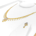 Delicate Drop Diamond + 18k Gold Necklace Set 