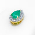Evergreen Classy Drop Diamond + 18k Gold Necklace Set 