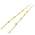 Dazzling Ethereal 21K Gold Anklet Pair 