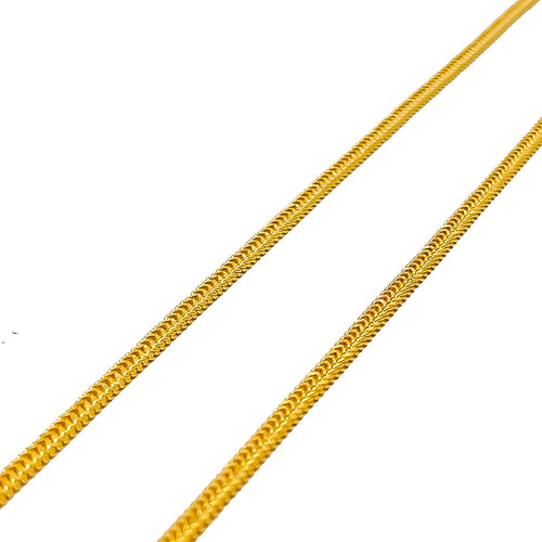 Luxurious Shiny 21K Gold Chain Anklet Pair 
