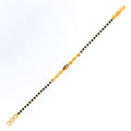 Vibrant Meenakari 22k Gold Black Bead Bracelet 