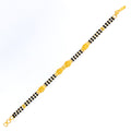 Palatial Festive 22k Gold Black Bead Bracelet 