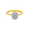 Dazzling Delicate Oval 18K Gold + Diamond Ring 