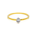 Attractive Marquise 18K Gold + Diamond Ring 