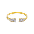 Gorgeous Elevated 18K Gold + Diamond Open Ring 
